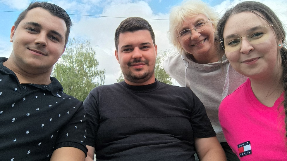 Kristóf, Zalán és Viki tanárnővel